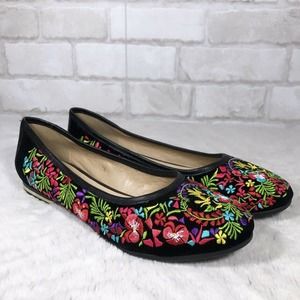 Xhantae Colorful Mexican Floral Embroidered Shoes